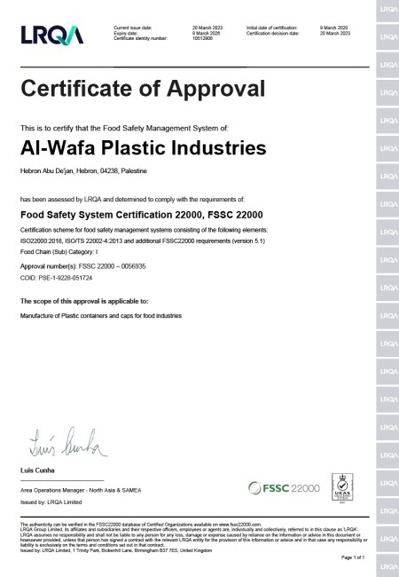 Certificate - FSSC
